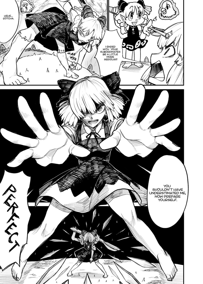 cirno, toutetsu yuuma, and eagle spirit (touhou and 1 more) drawn by axel_hi