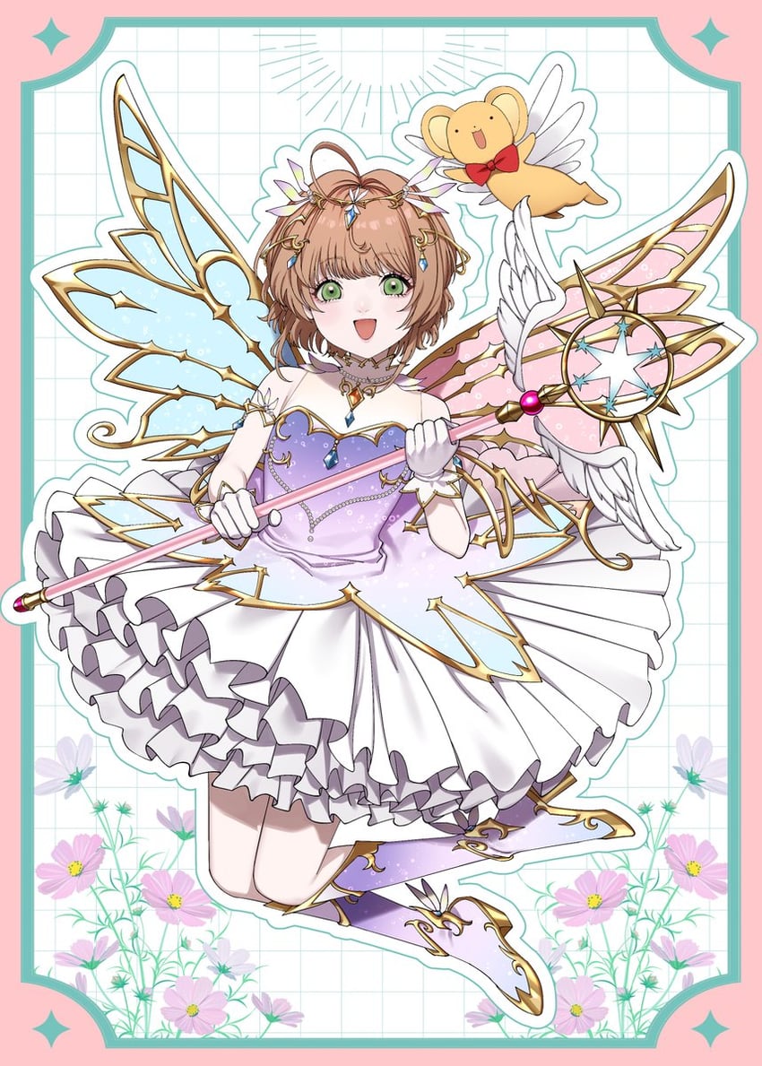 kinomoto sakura and kero (cardcaptor sakura and 1 more) drawn by maou_(demonlord)