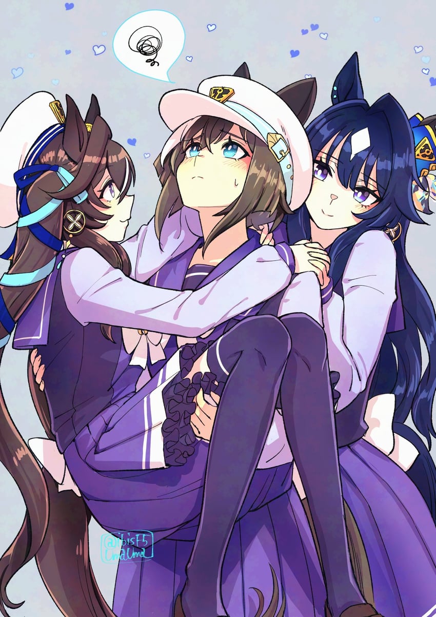 cheval grand, verxina, and vivlos (umamusume) drawn by hi_(ibisf5umauma)