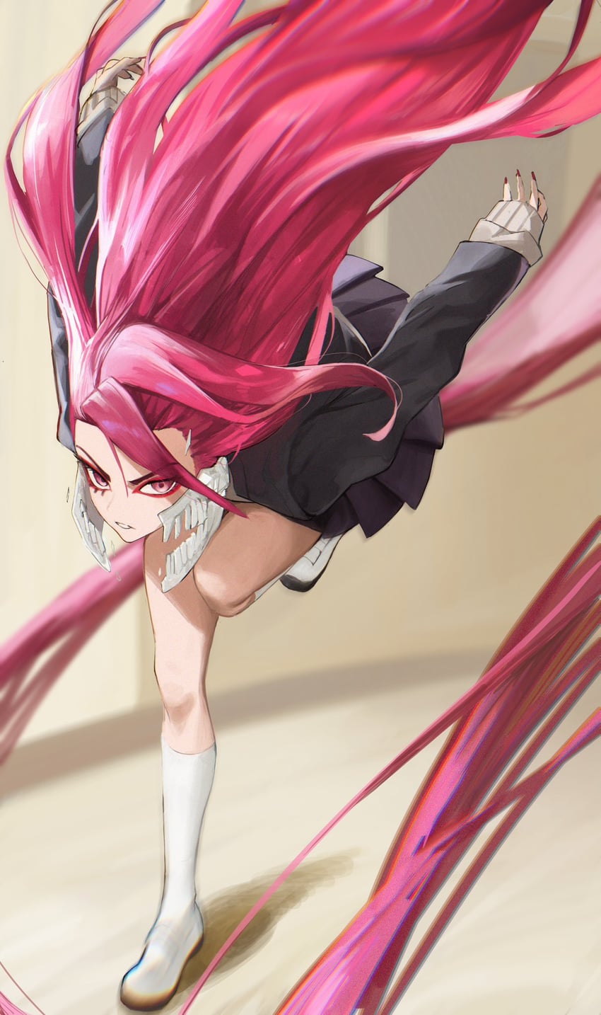 shiratori aira and acrobatic silky (dandadan) drawn by hanasawa_(hanasawa062)