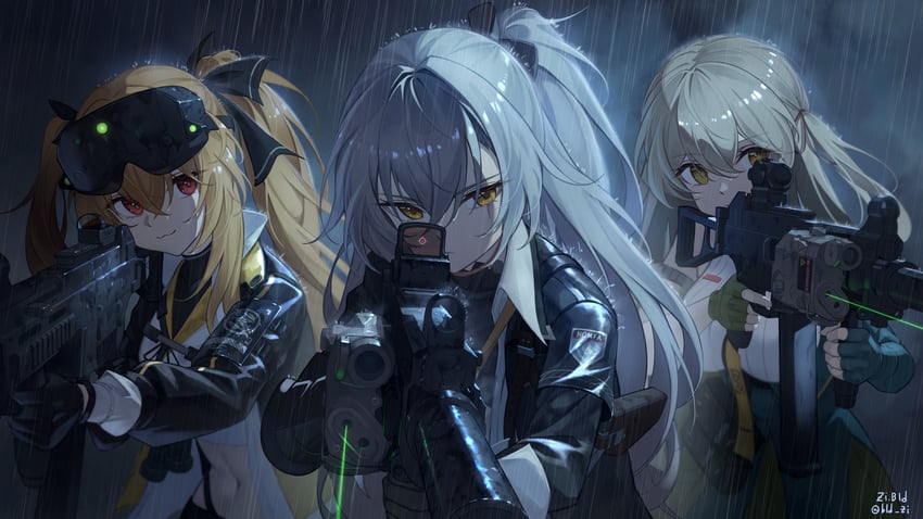 ump45, ump9, ump40, leva, lenna, and 1 more (girls' frontline and 1 more) drawn by bld_zi