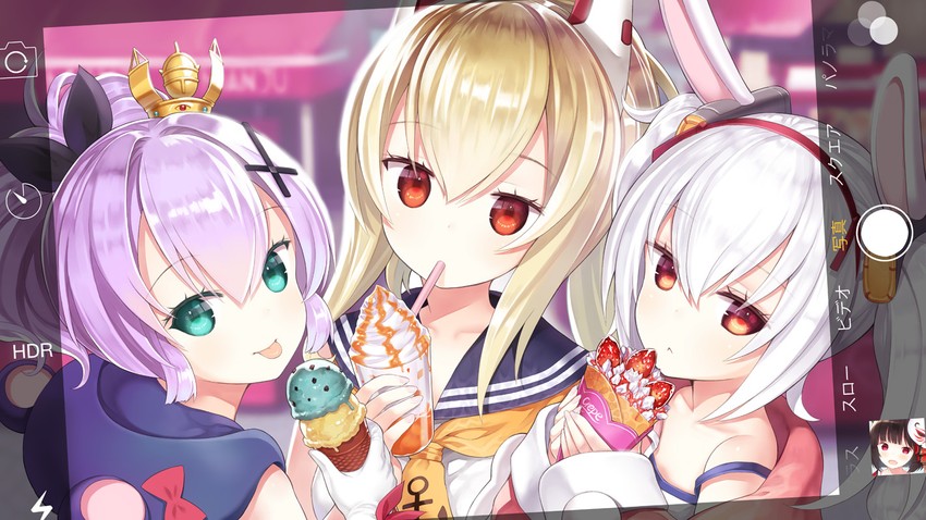 ayanami, laffey, javelin, and yamashiro (azur lane) drawn by capriccio