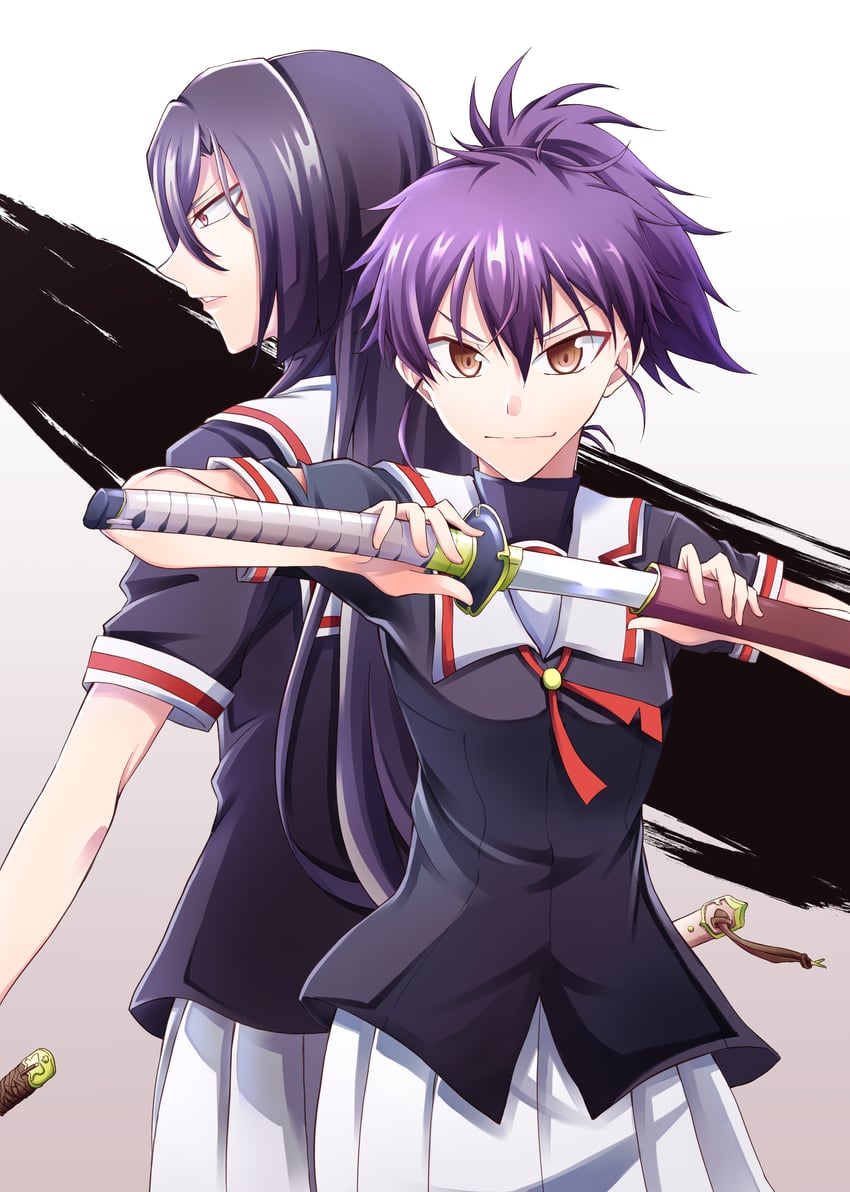 origami yukari and etou minato (toji no miko) drawn by bankai321