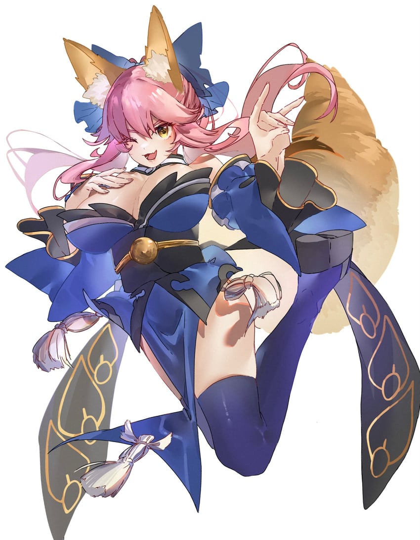 tamamo and tamamo no mae (fate and 1 more) drawn by anmochi_mochi