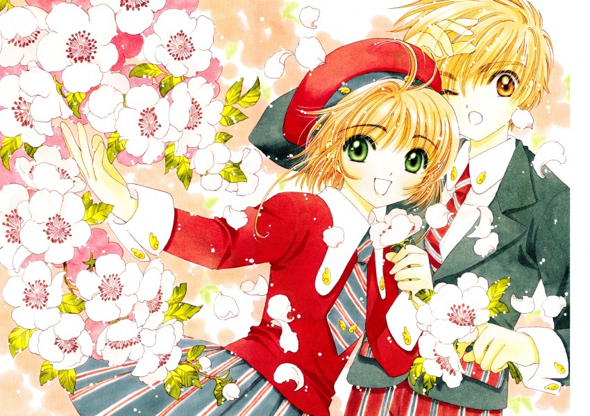 kinomoto sakura and li syaoran (cardcaptor sakura) drawn by clamp_(circle)