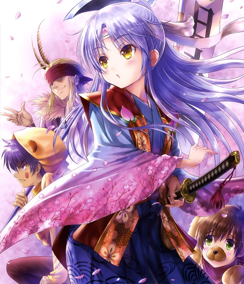 tachibana kanade, noda, ooyama, tk, and momotarou (angel beats! and 1 more) drawn by goto_p