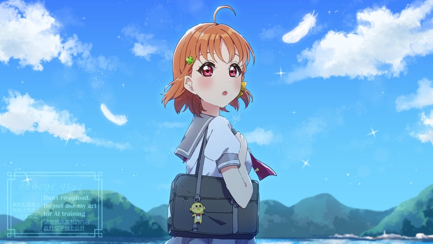 takami chika (love live! and 1 more) drawn by kyaku_tasu