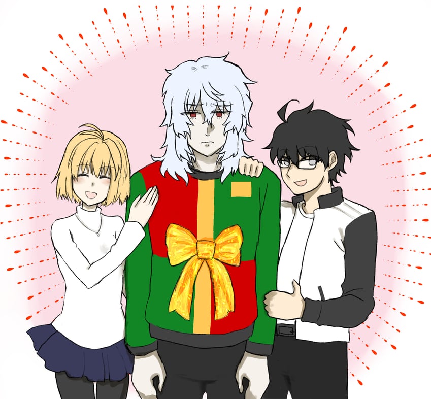 arcueid brunestud, tohno shiki, and vlov arkhangel (tsukihime) drawn by i_touhu