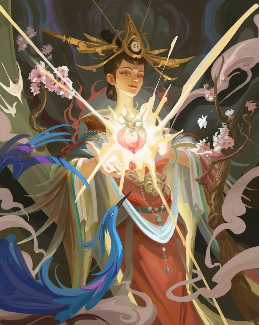 xi wangmu and queen mother of the west (chinese mythology) drawn by user_gwnd5345