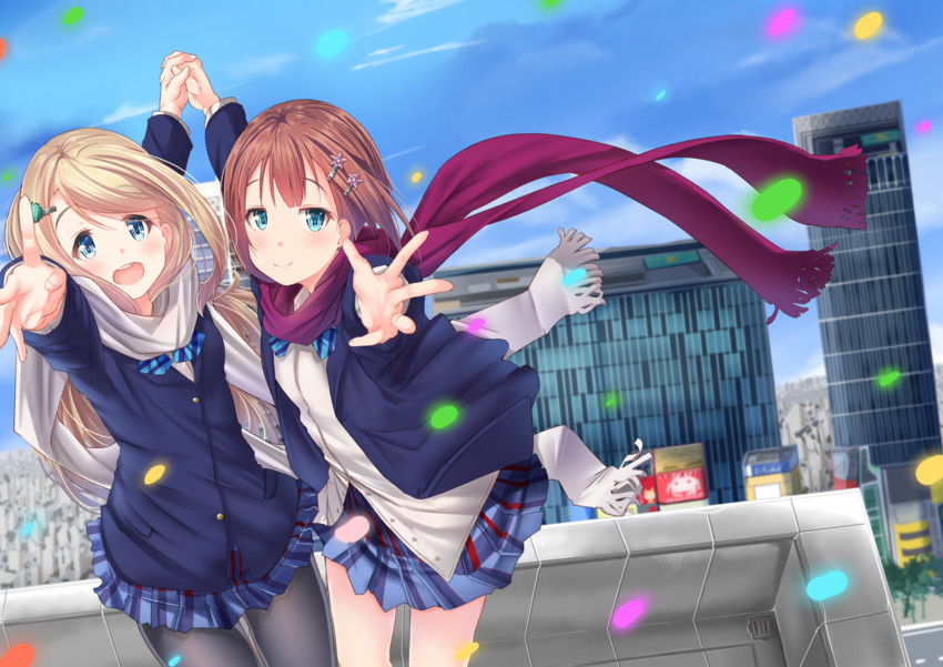 ayase alisa and kosaka yukiho (love live! and 1 more) drawn by mad_(hazukiken)