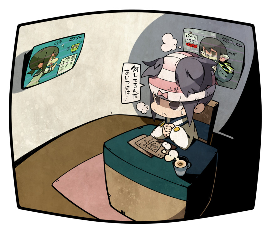 akagi, fubuki, and female admiral (kantai collection) drawn by dateneco
