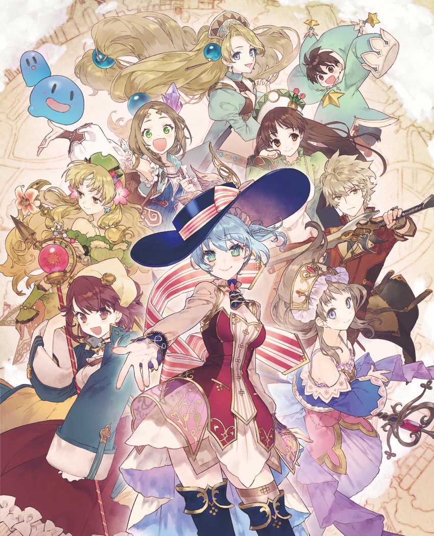 sophie neuenmuller, totooria helmold, firis mistlud, ayesha altugle, logix ficsario, and 5 more (atelier and 9 more) drawn by noco_(adamas)