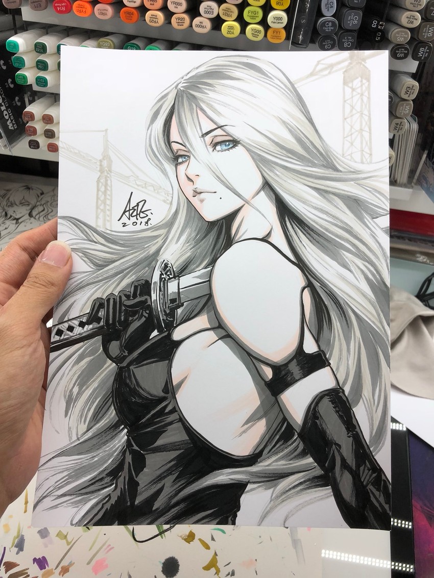 a2 (nier and 1 more) drawn by stanley_lau