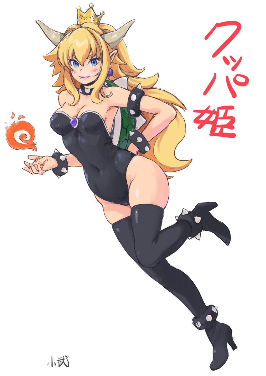 bowsette (mario and 1 more) drawn by carina_(xiaowoo)