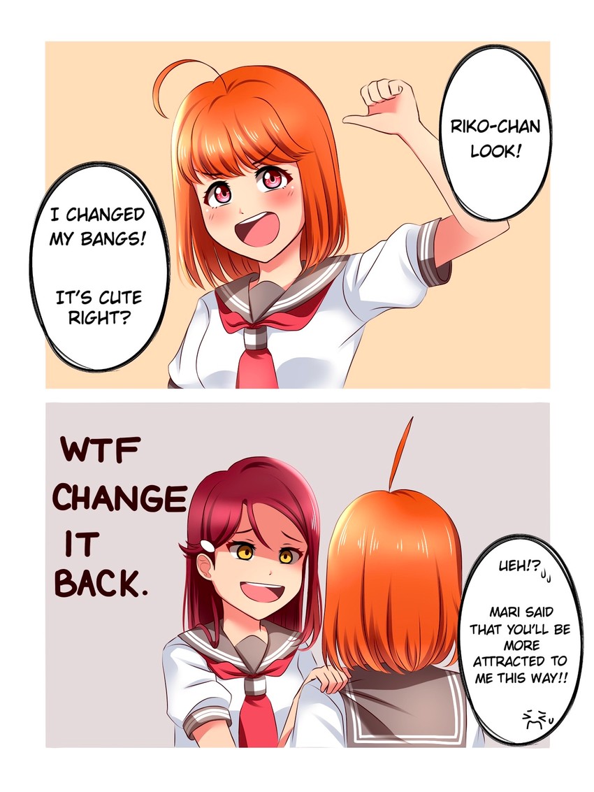 sakurauchi riko and takami chika (love live! and 1 more) drawn by ska.harumi