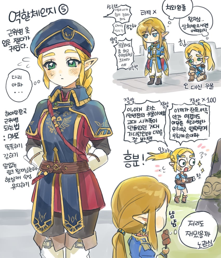 link and princess zelda (the legend of zelda and 1 more) drawn by didi_en_ilu