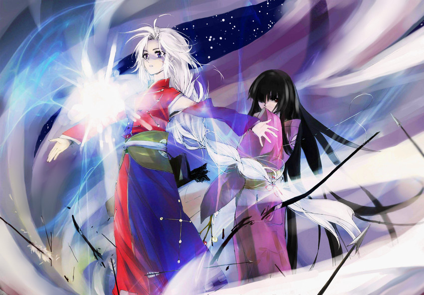 houraisan kaguya and yagokoro eirin (touhou) drawn by alpha.e