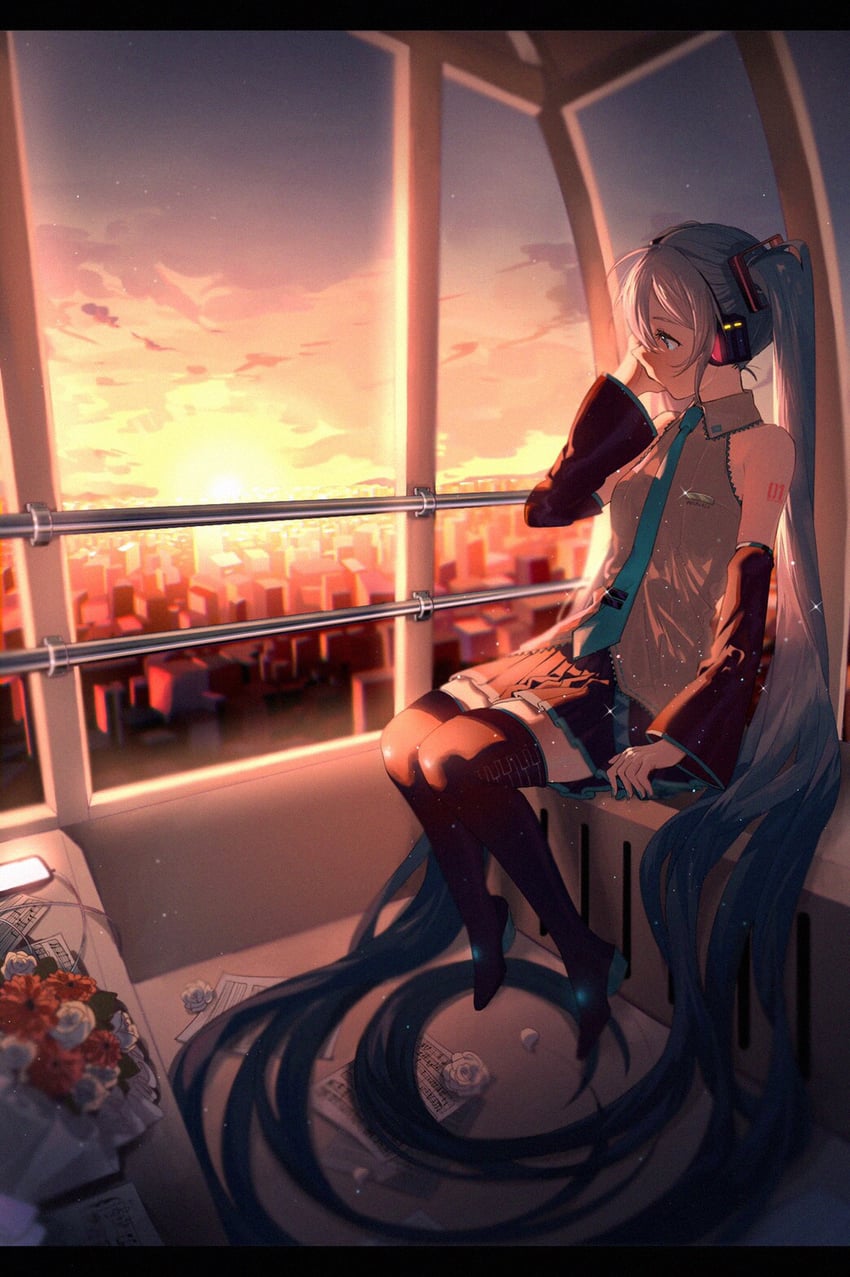 hatsune miku (vocaloid and 1 more) drawn by hamuna_(hamuna_86)