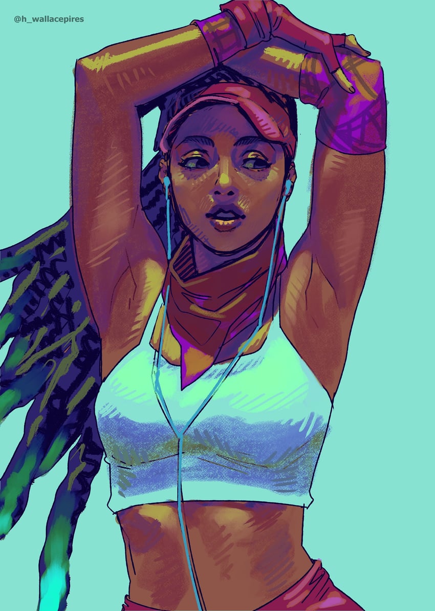 kimberly jackson (street fighter and 1 more) drawn by wallace_pires
