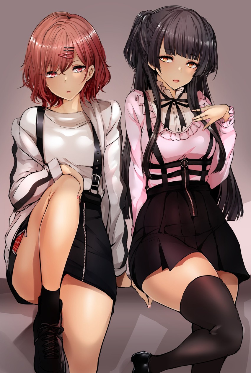 higuchi madoka and mayuzumi fuyuko (idolmaster and 1 more) drawn by agetama