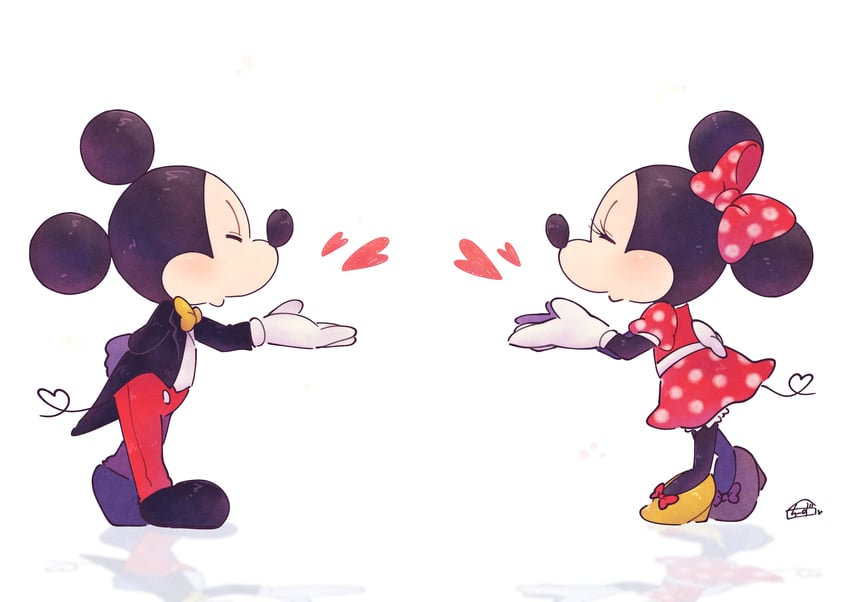 mickey mouse and minnie mouse (mickey mouse & friends) drawn by cheesecaked23
