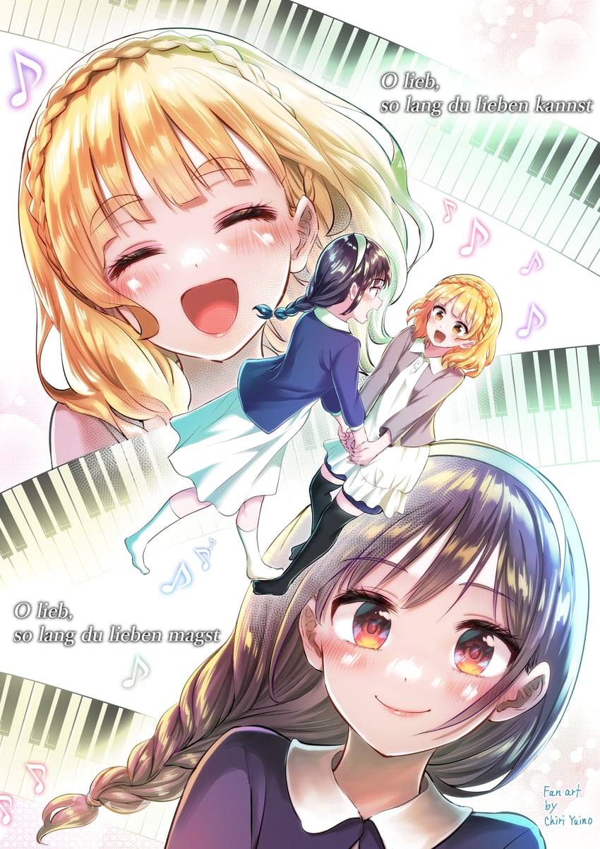 yano mitsuki and shiraki hime (watashi no yuri wa oshigoto desu!) drawn by yuinochiri04