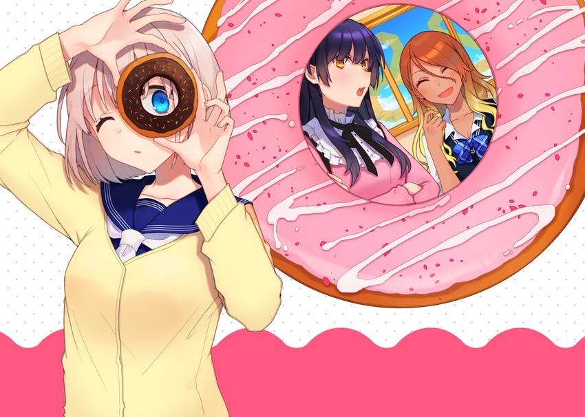 mayuzumi fuyuko, serizawa asahi, and izumi mei (idolmaster and 1 more) drawn by 13_(spice!!)