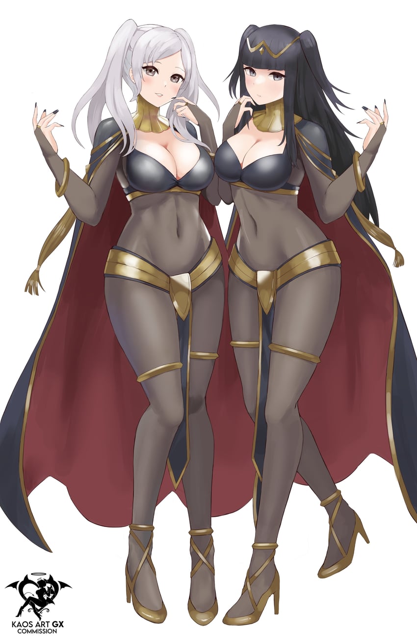 female robin and tharja (fire emblem and 1 more) drawn by kaos_art