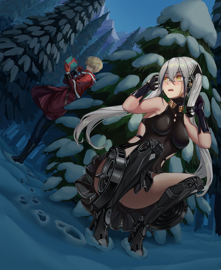commander and destroyer (girls' frontline) drawn by moran_(pixiv27824646)