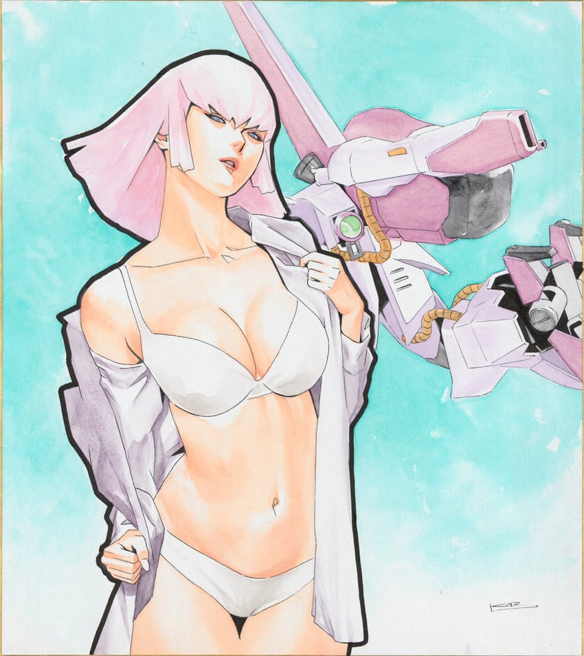 haman karn and gaza-c (gundam and 1 more) drawn by ikeda_kazuhiro