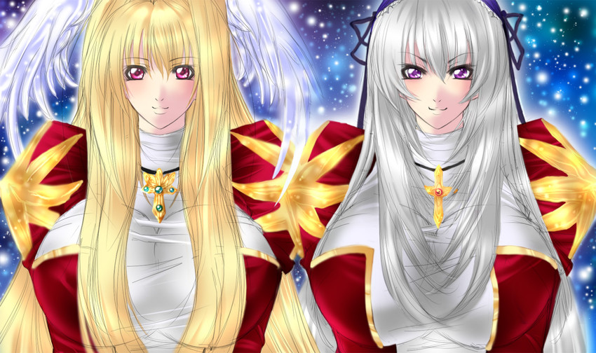 suigintou and high priest (ragnarok online and 1 more) drawn by juri_(shiningred)