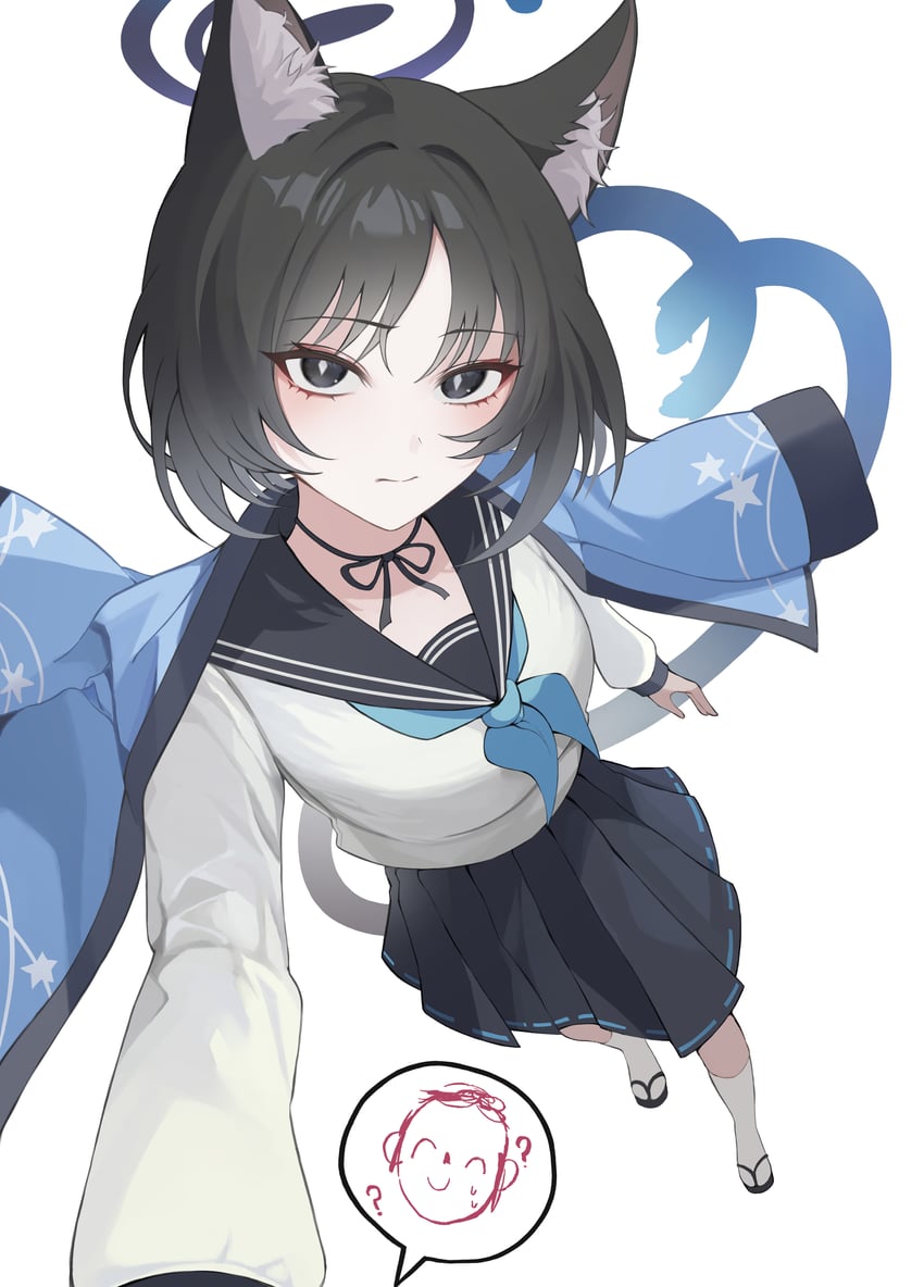 sensei, doodle sensei, and kikyou (blue archive) drawn by oyasumisan01