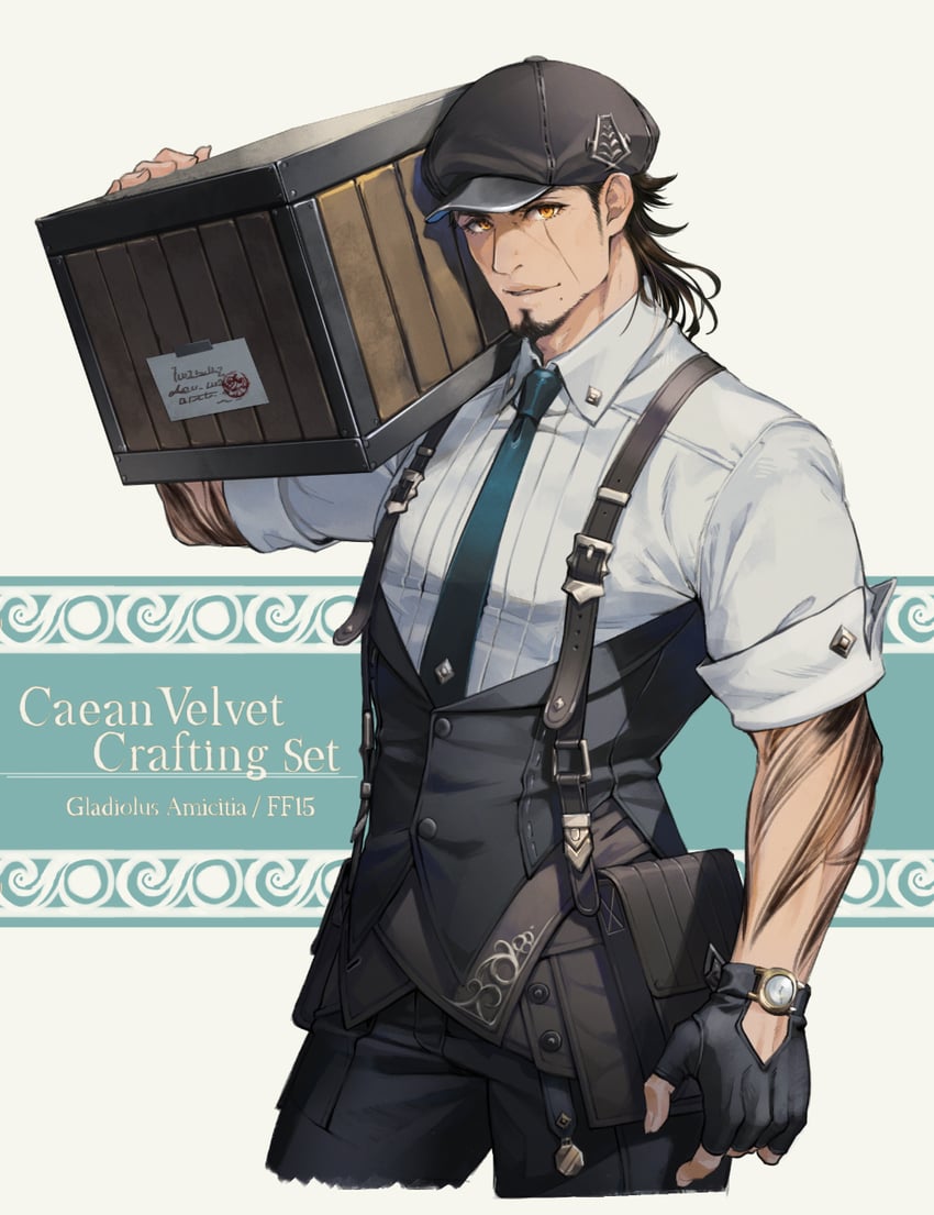 gladiolus amicitia (final fantasy and 1 more) drawn by yuzukarin