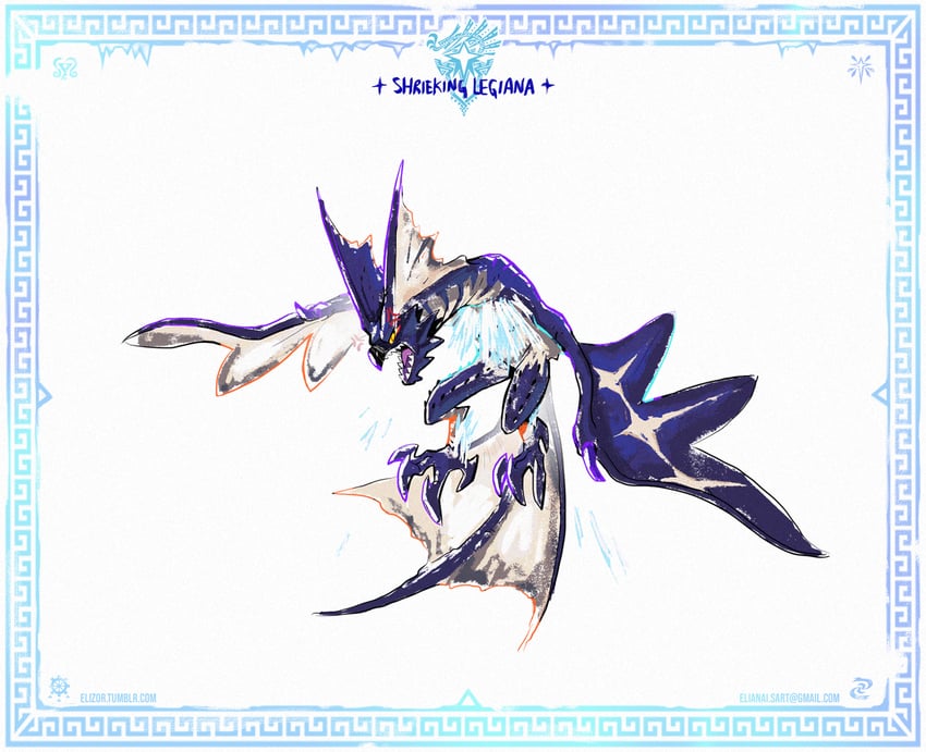 shrieking legiana (monster hunter and 2 more) drawn by eliz0r