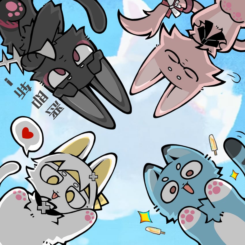 hoshimi miyabi, tsukishiro yanagi, soukaku, and asaba harumasa (zenless zone zero) drawn by renzhenshoumi