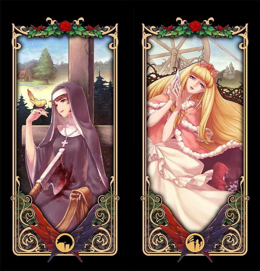 lafrenze, dornroeschen, and nun (sound horizon and 2 more) drawn by yeruen