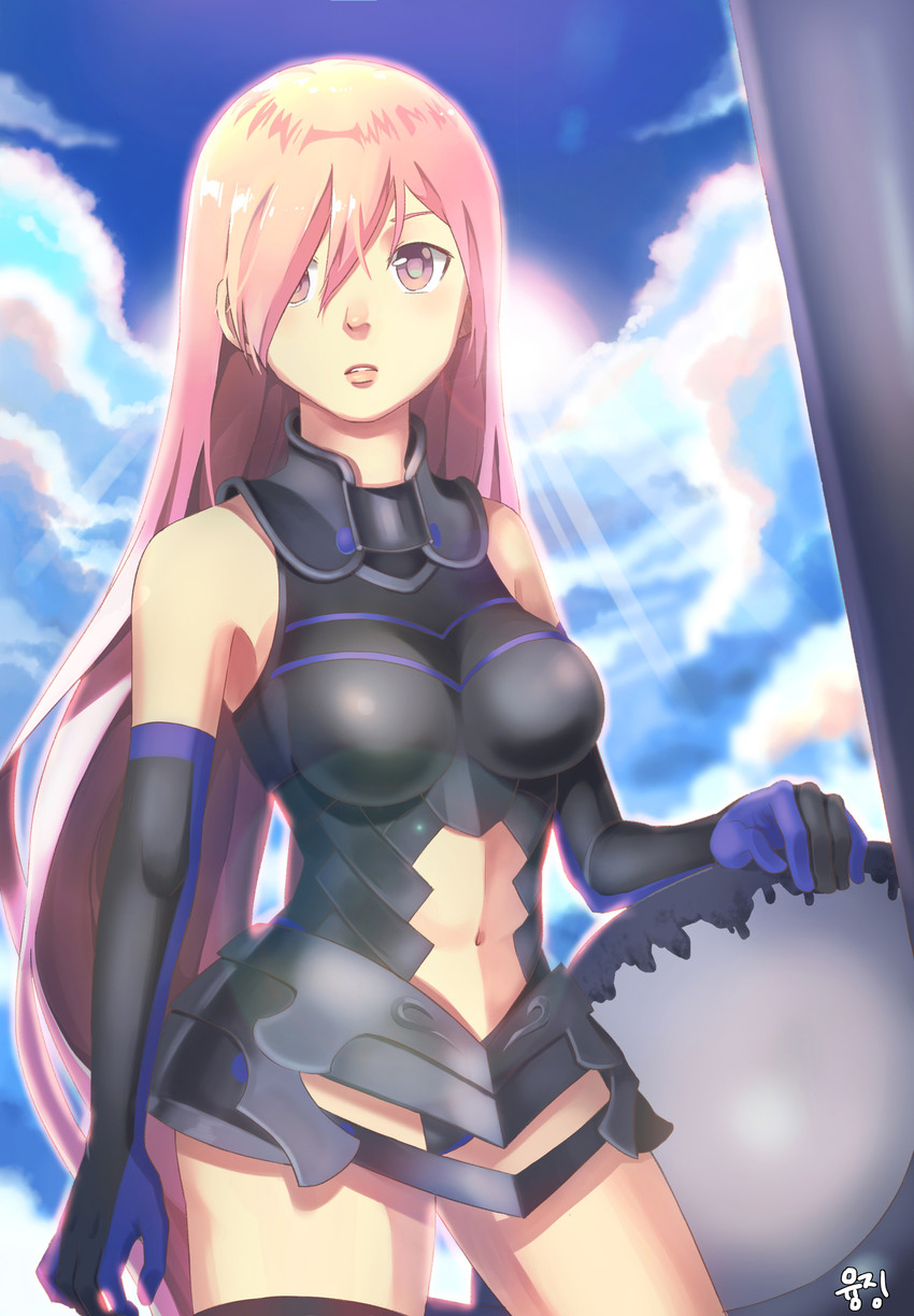 mash kyrielight (fate and 1 more) drawn by newthi