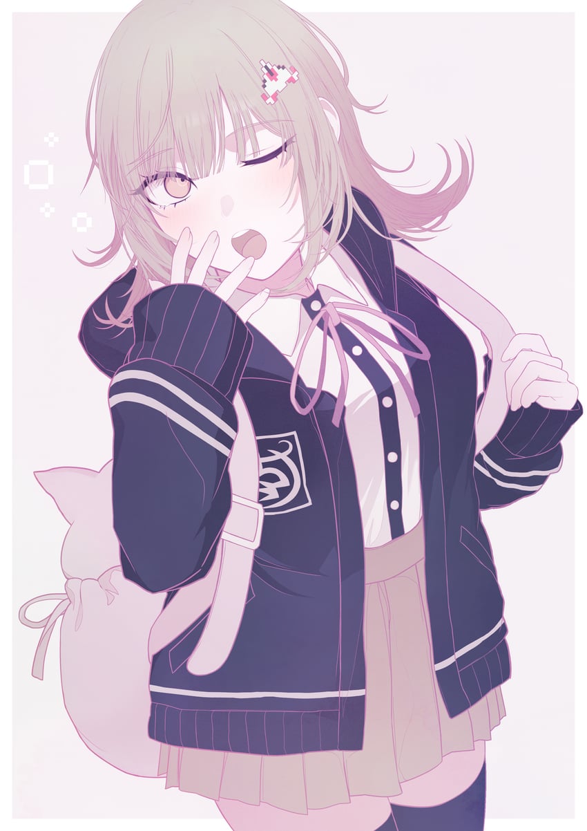 nanami chiaki (danganronpa and 2 more) drawn by haruka_sawa