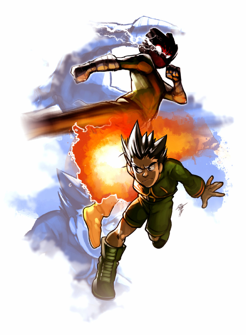 gon freecss and rock lee (naruto and 1 more) drawn by voodoothur