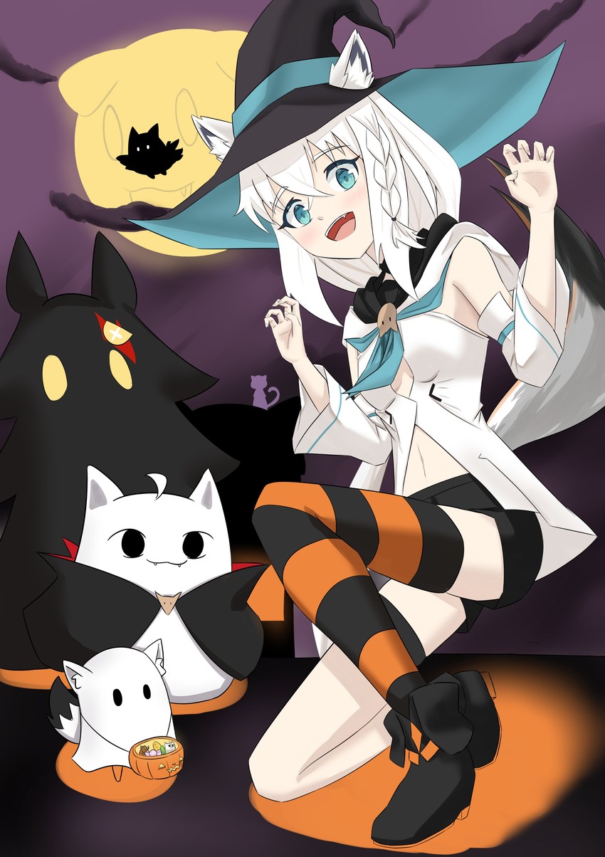 shirakami fubuki, miteiru, and oruyanke (hololive) drawn by yuudo