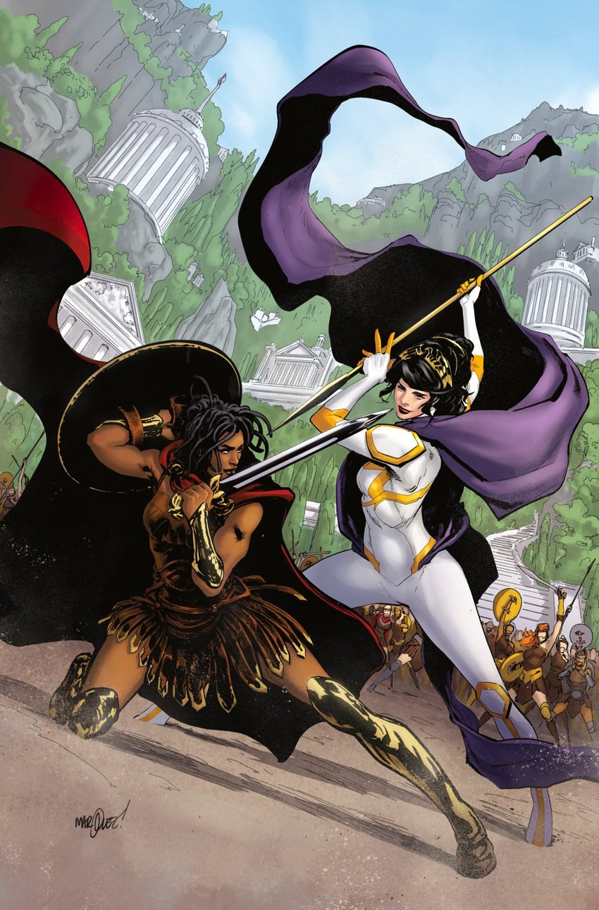 hippolyta and nubia (dc comics and 1 more) drawn by david_marquez
