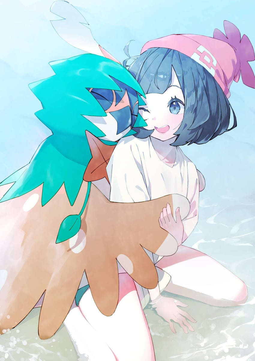 selene and decidueye (pokemon and 1 more) drawn by rindoriko