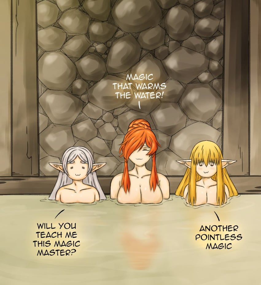 frieren, serie, and flamme (sousou no frieren) drawn by basedlida