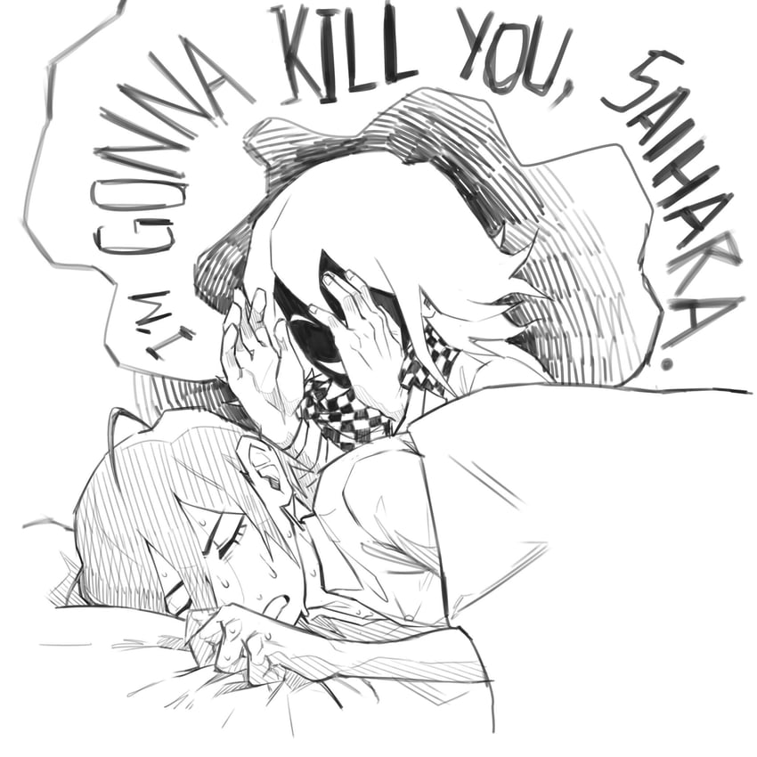 oma kokichi and saihara shuichi (danganronpa and 1 more) drawn by minominoks