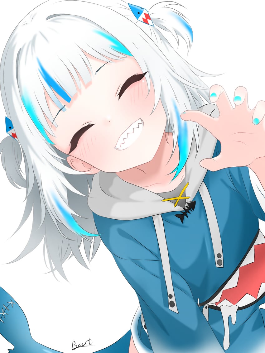 gawr gura (hololive and 1 more) drawn by boatnaok