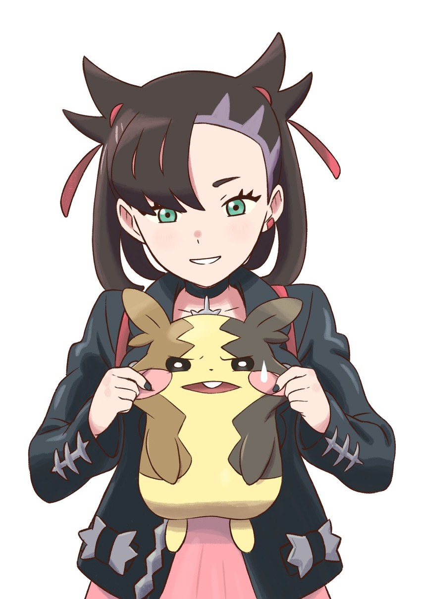 marnie and morpeko (pokemon and 1 more) drawn by sawa_(soranosawa)
