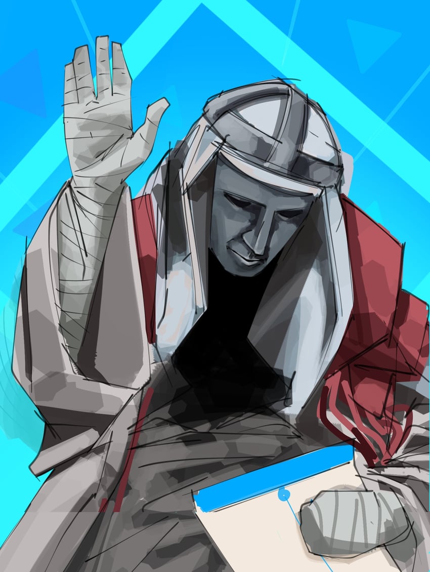 phrenapates (blue archive and 1 more) drawn by alv4wu