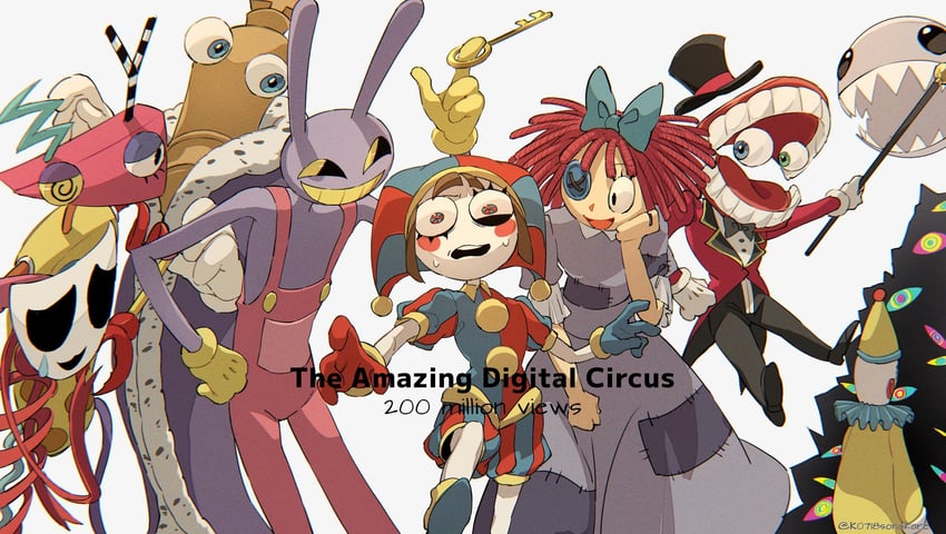 pomni, jax, ragatha, caine, gangle, and 5 more (the amazing digital circus) drawn by sonokare
