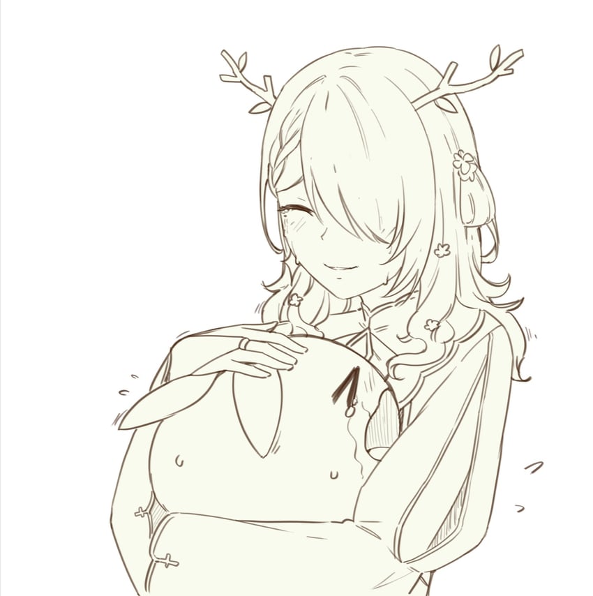 ceres fauna and sapling (hololive and 1 more) drawn by yubaest