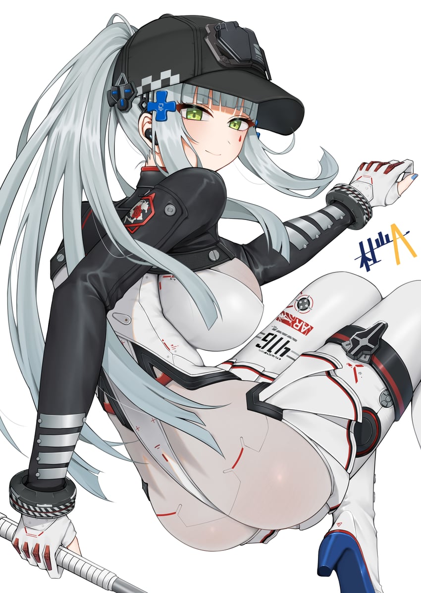 hk416 and klukai (girls' frontline and 1 more) drawn by moriyama_a